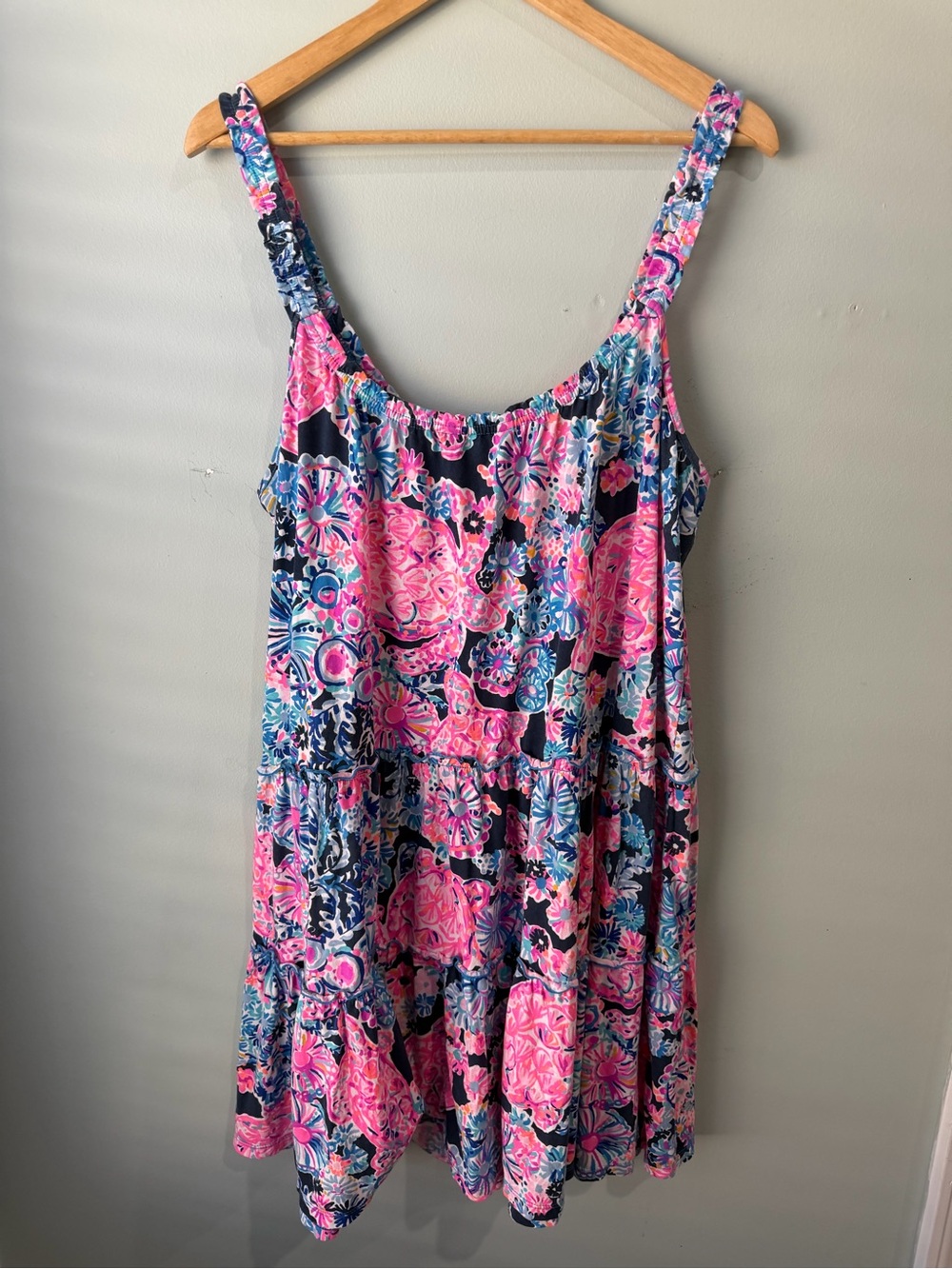 Lilly Pulitzer Loro Swing Dress in High Tide Navy Size XL - Picture 7 of 7